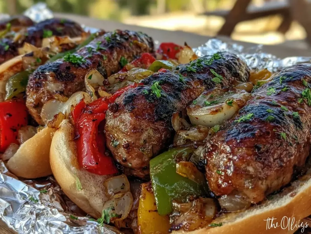 tailgate smoked sausage foil packs - featured image