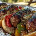 tailgate smoked sausage foil packs - featured image