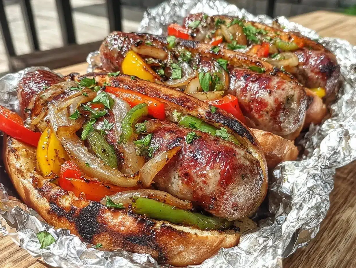 tailgate smoked sausage foil packs preparation steps