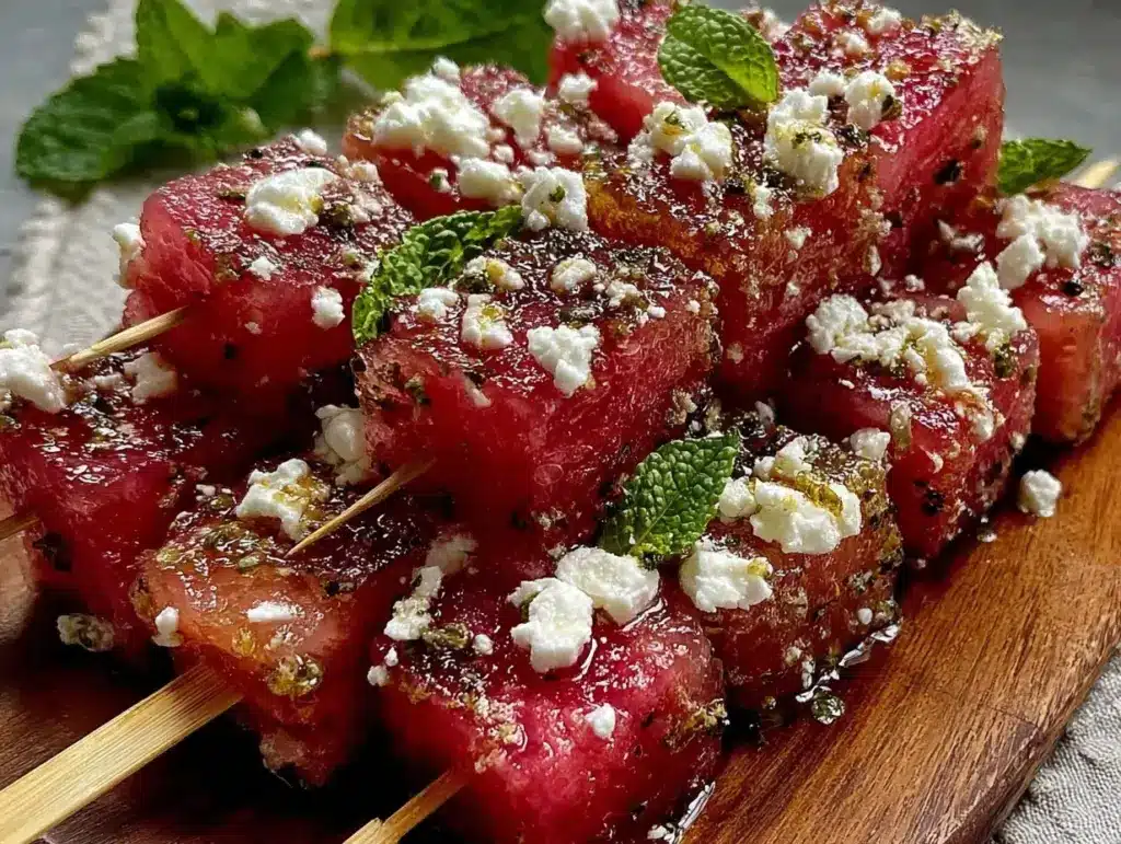 watermelon feta skewers - featured image