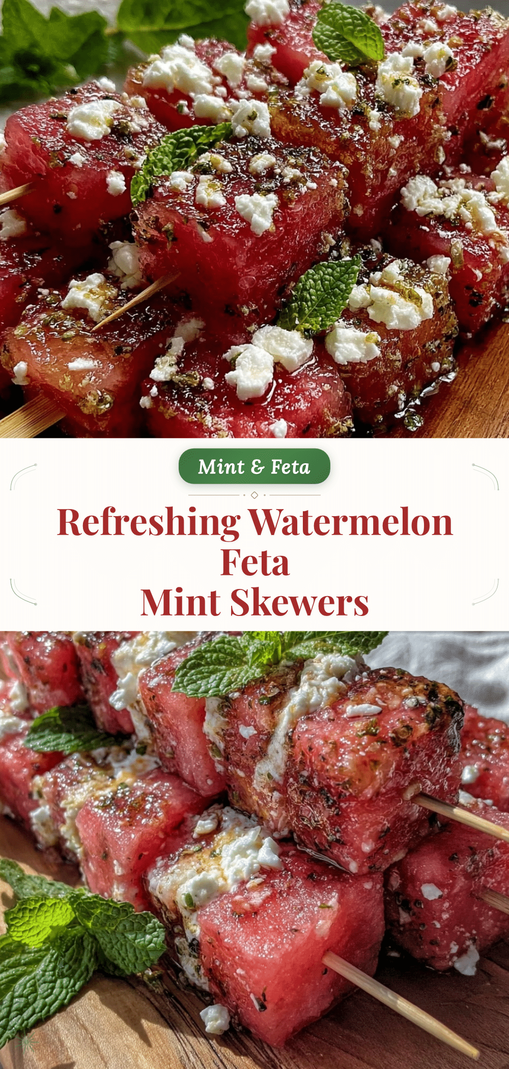watermelon feta skewers recipe