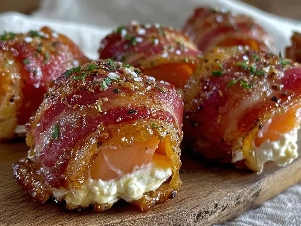 bacon-wrapped smoked salmon bites - featured image