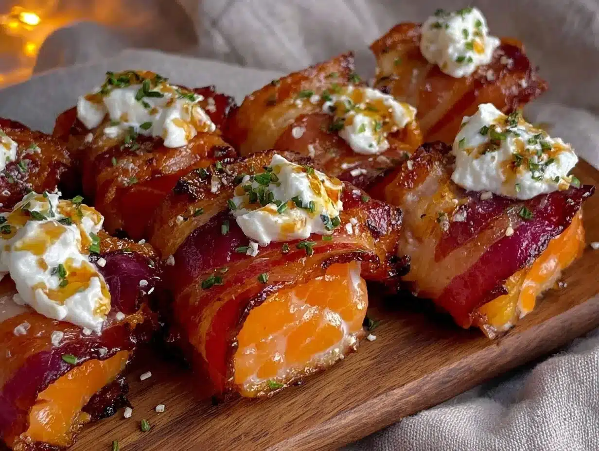 bacon-wrapped smoked salmon bites preparation steps