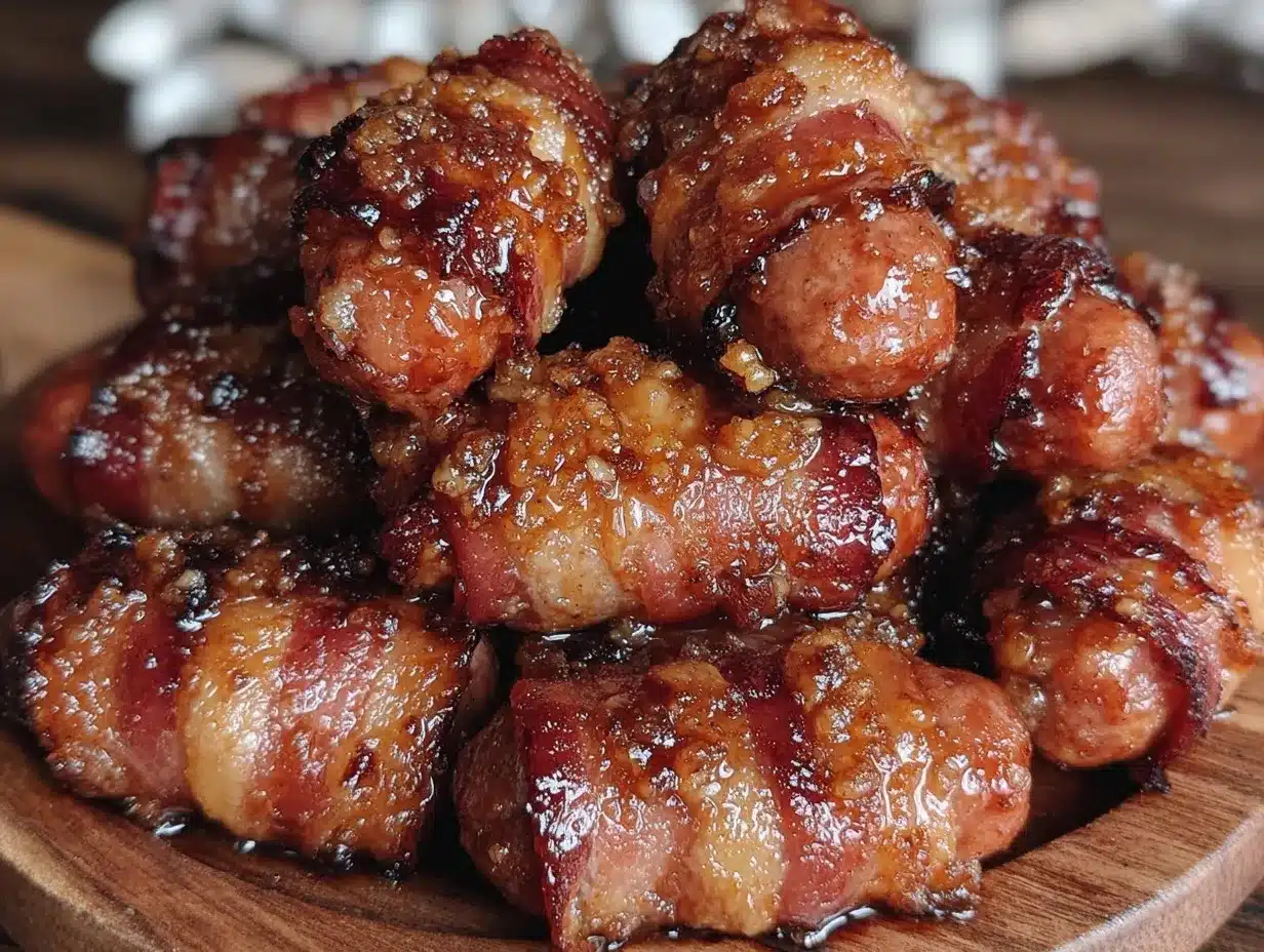 BBQ Bacon-Wrapped Little Smokies preparation steps