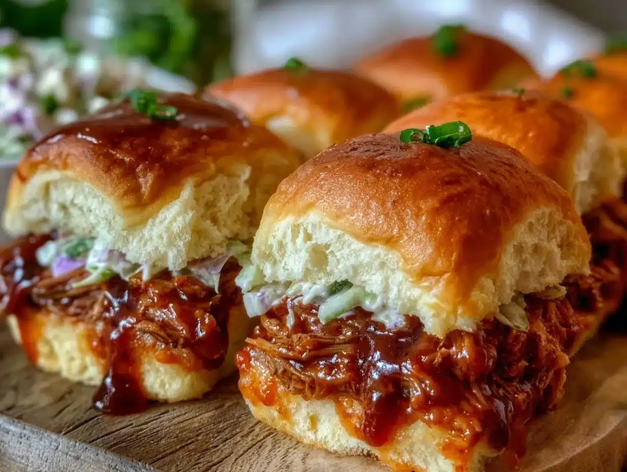 BBQ pulled pork sliders preparation steps