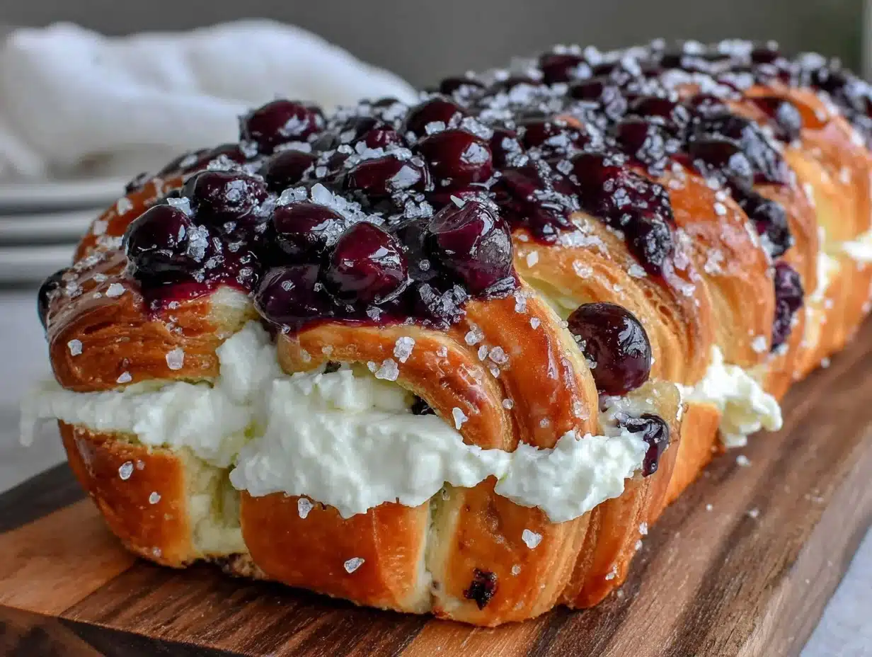 blueberry cream cheese danish braid - featured image