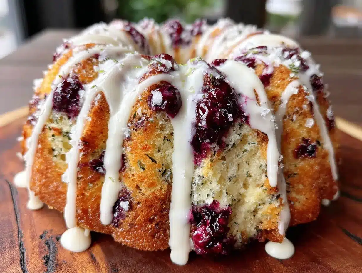 blueberry lemon bundt cake preparation steps