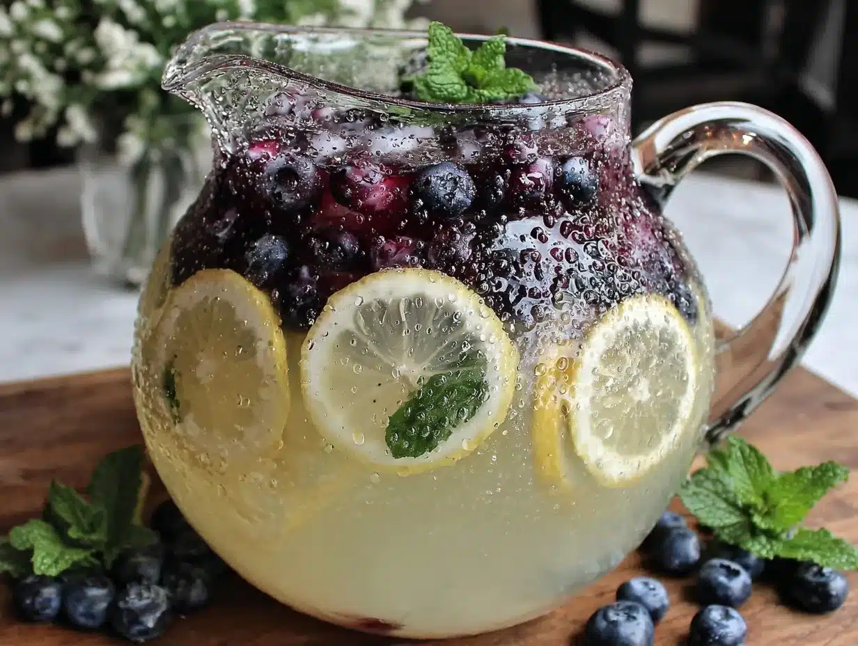 blueberry lemonade moscato punch preparation steps