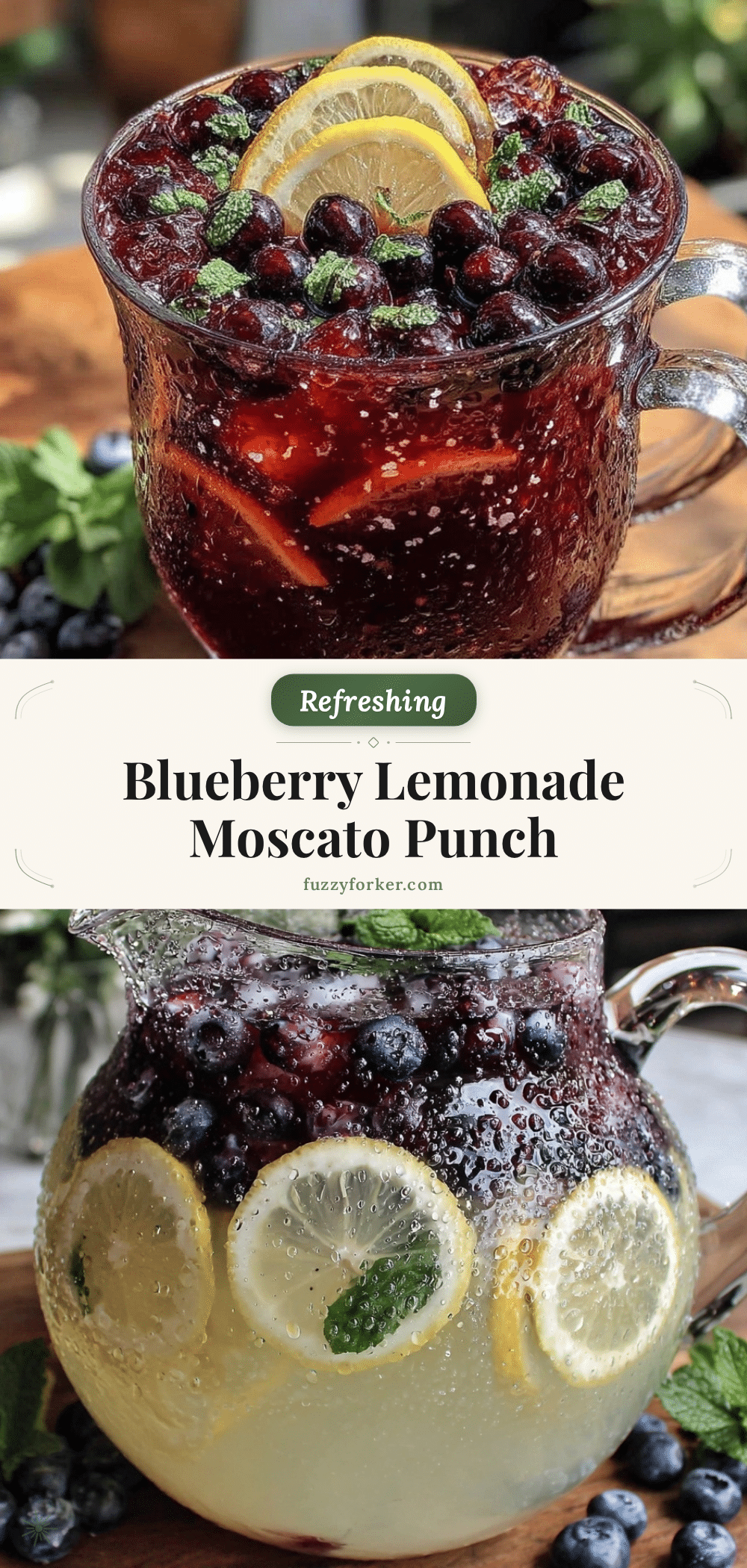 blueberry lemonade moscato punch recipe