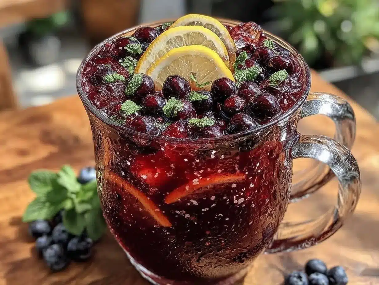 blueberry lemonade moscato punch - featured image