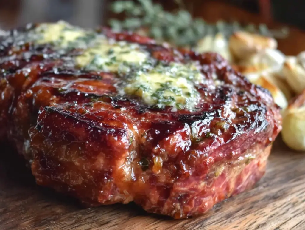 bourbon-glazed ribeye steak - featured image