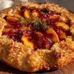 brown butter peach galette - featured image
