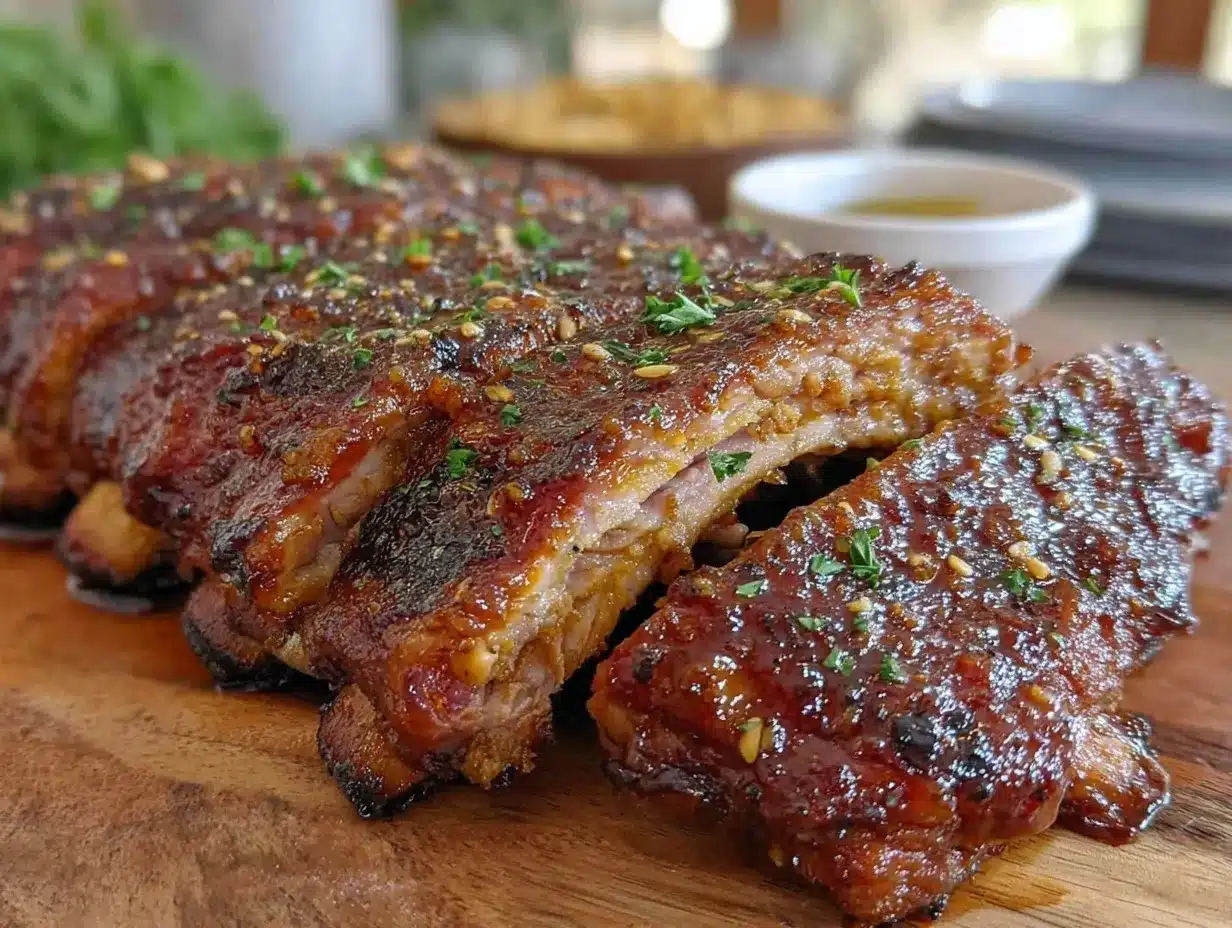 brown sugar bourbon glazed pork ribs preparation steps