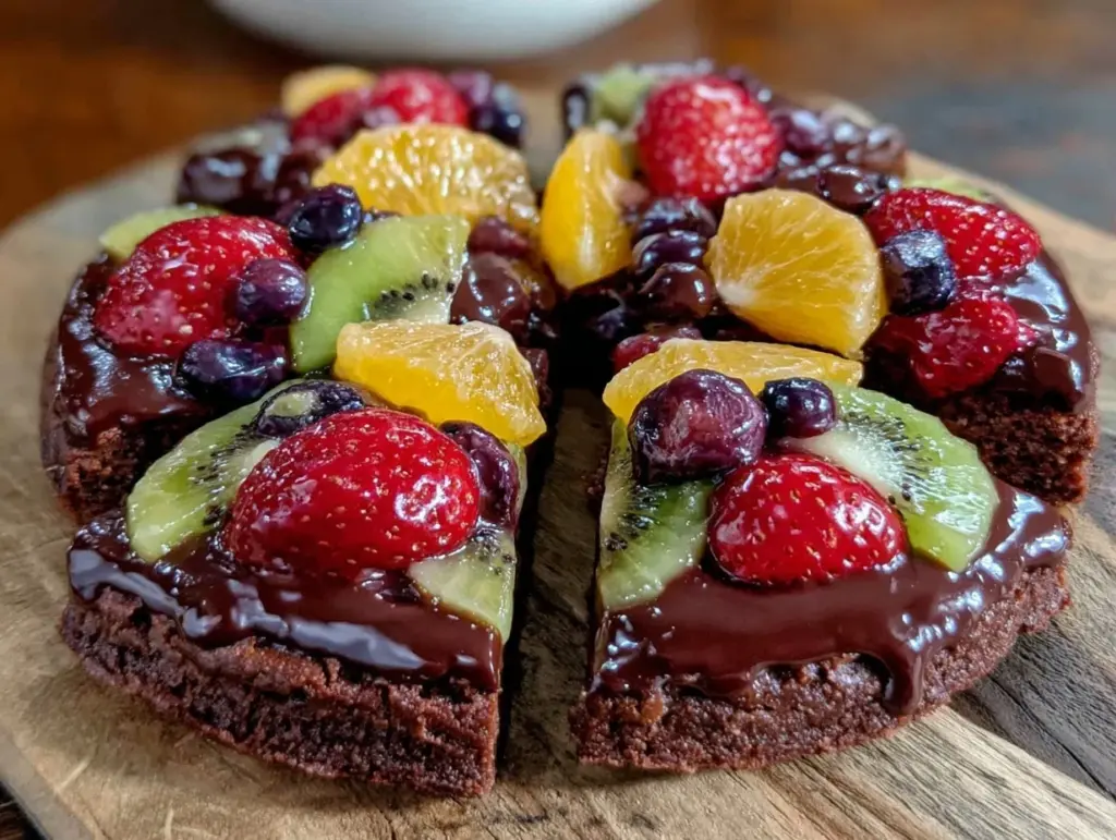brownie bottom fruit pizza - featured image