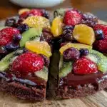 brownie bottom fruit pizza - featured image