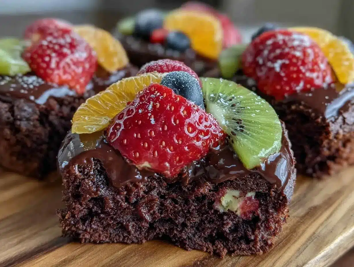 brownie bottom fruit pizza preparation steps