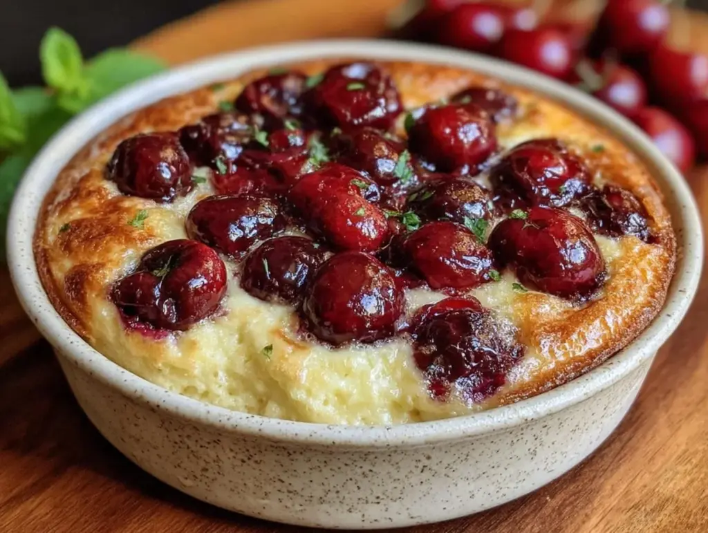 cherry clafoutis - featured image