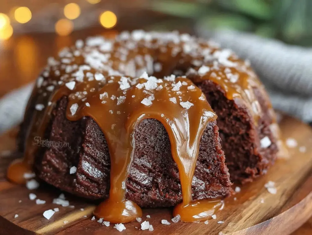 chocolate whiskey bundt cake - featured image