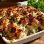cozy crack chicken casserole - featured image