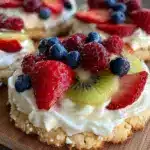 creamy fruit pizza cookie - featured image