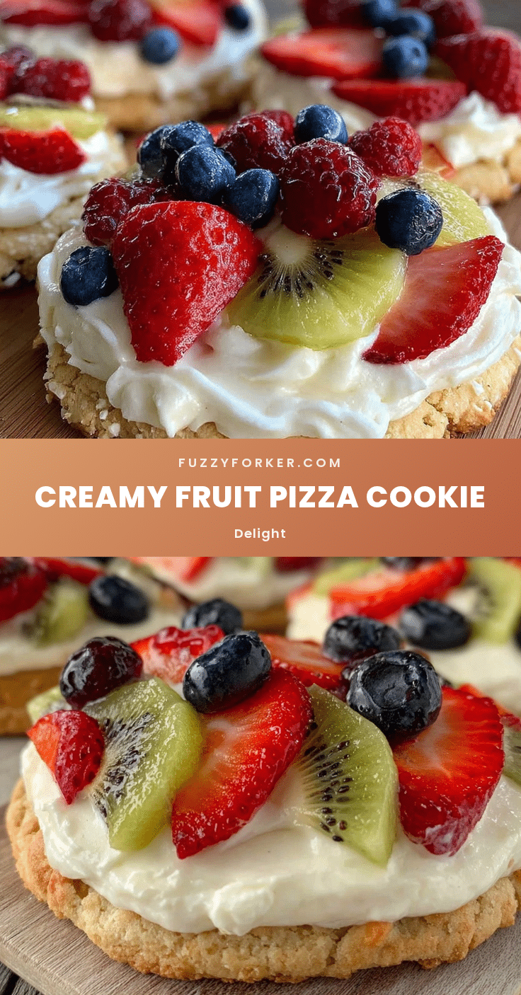 creamy fruit pizza cookie recipe