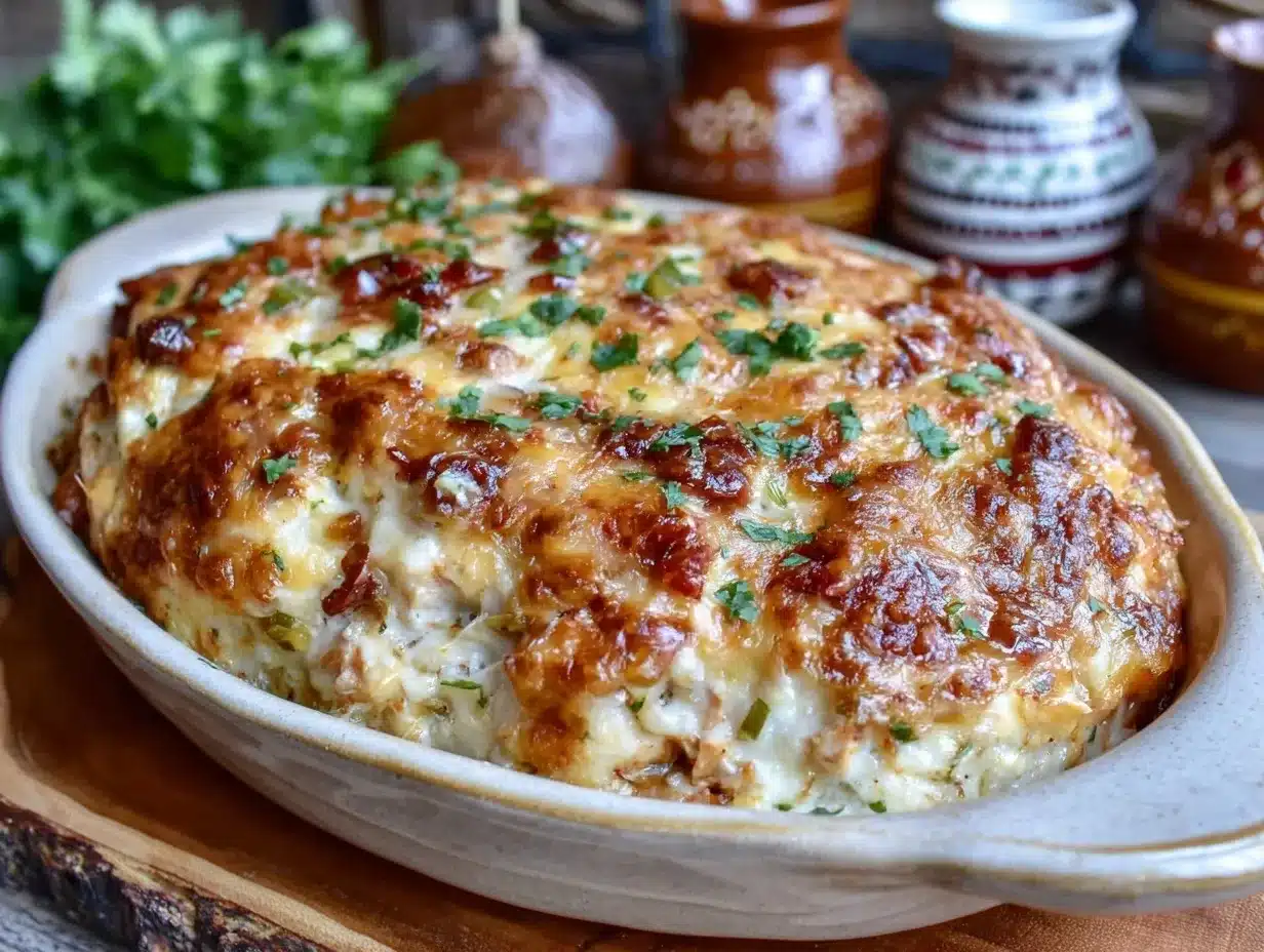 creamy King Ranch chicken casserole recipe preparation steps
