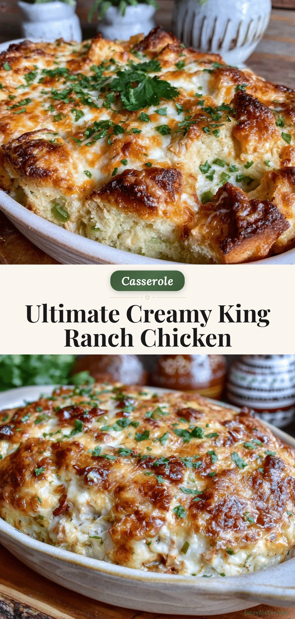 creamy King Ranch chicken casserole recipe recipe