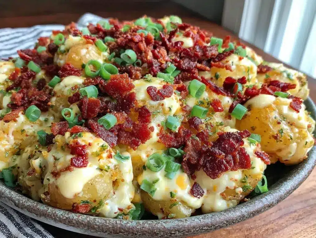 creamy loaded potato salad - featured image