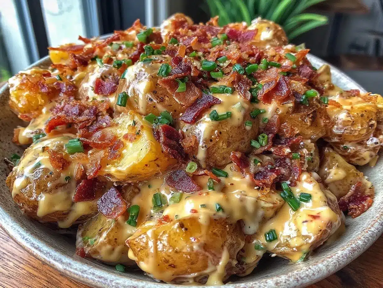 creamy loaded potato salad preparation steps