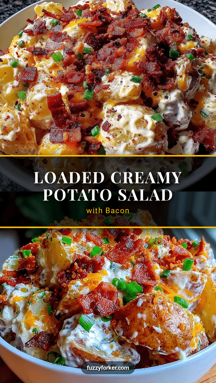 creamy loaded potato salad with bacon and ranch recipe