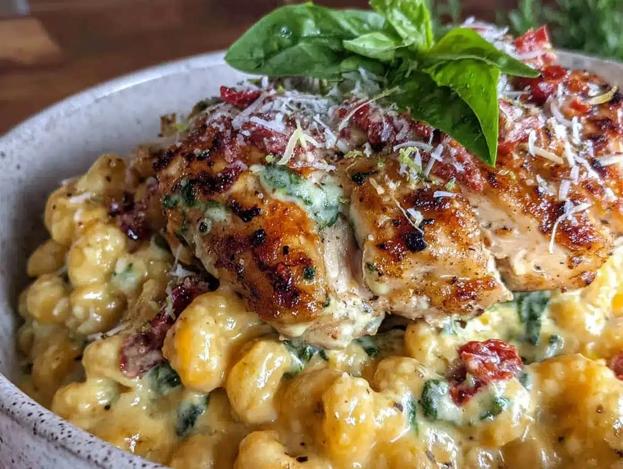creamy one-pot tuscan chicken pasta preparation steps