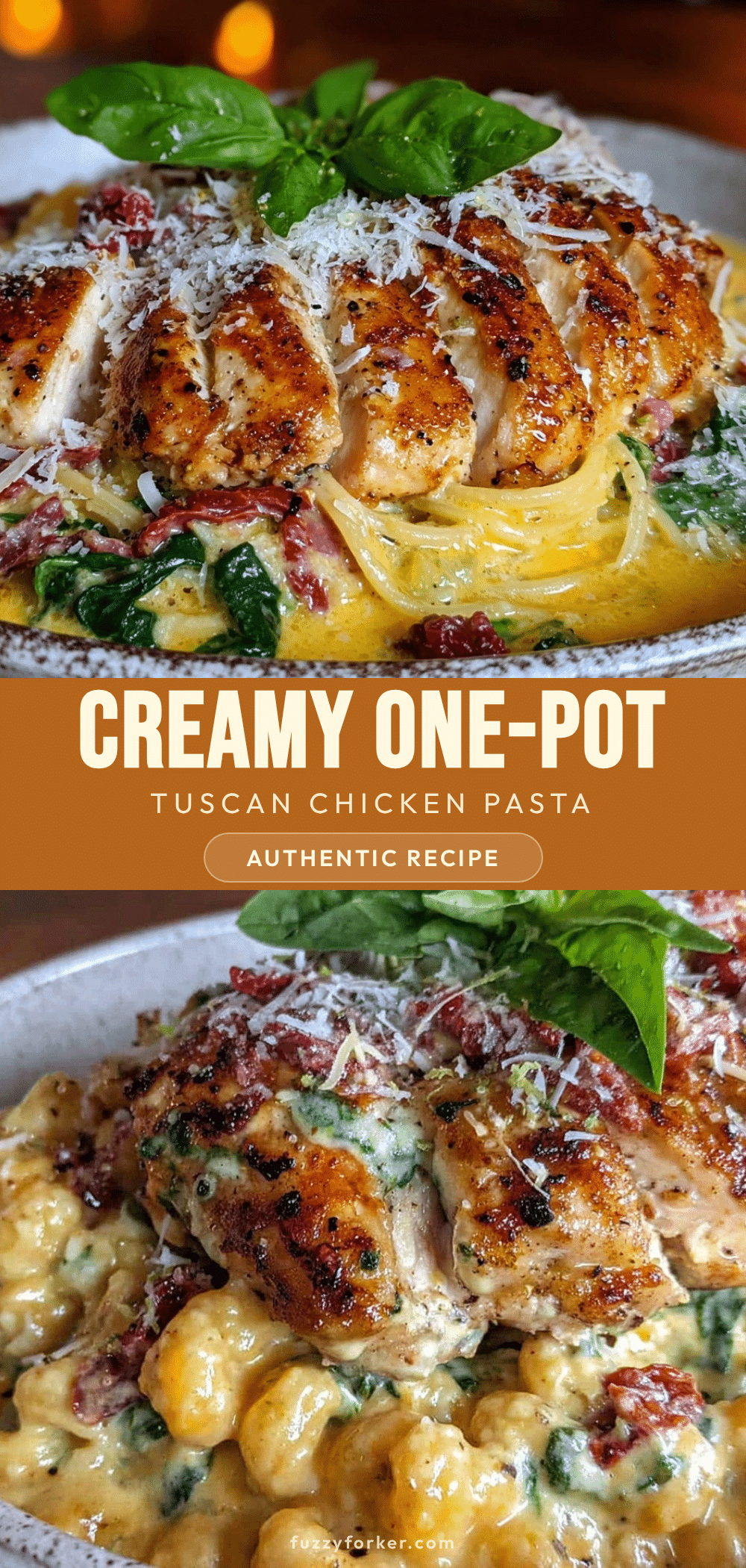 creamy one-pot tuscan chicken pasta recipe