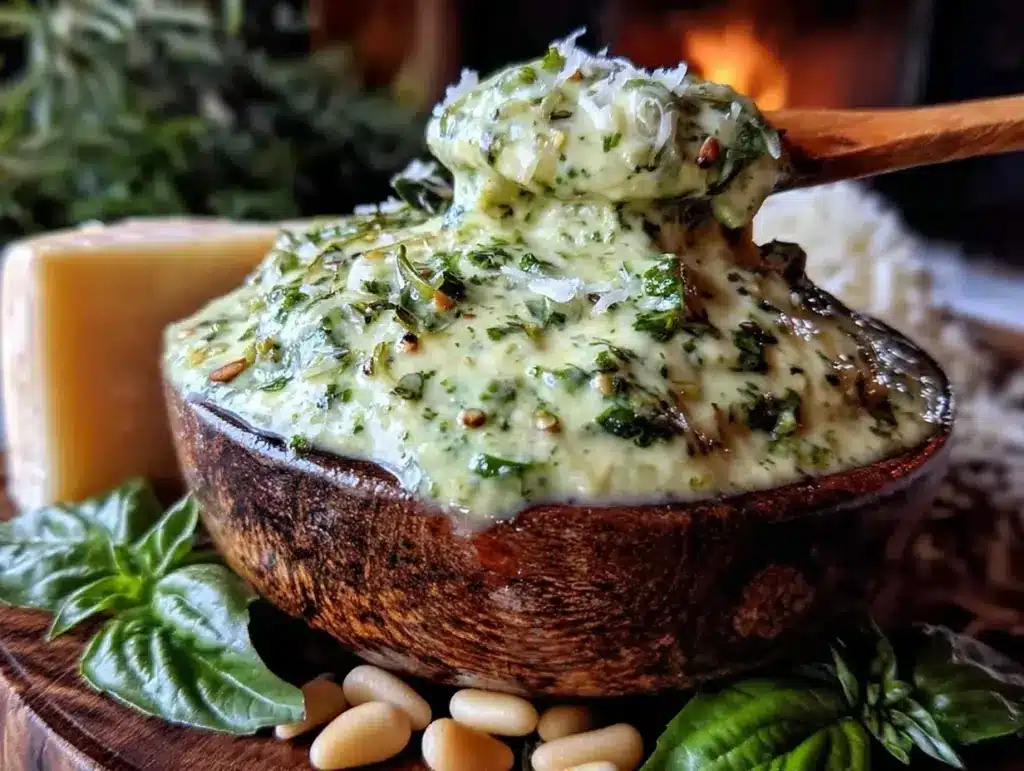 creamy pesto sauce recipe - featured image