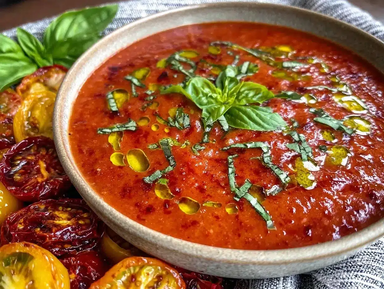 creamy roasted tomato basil soup preparation steps