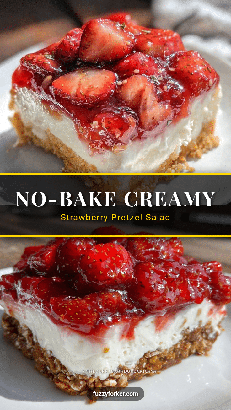 creamy strawberry pretzel salad recipe