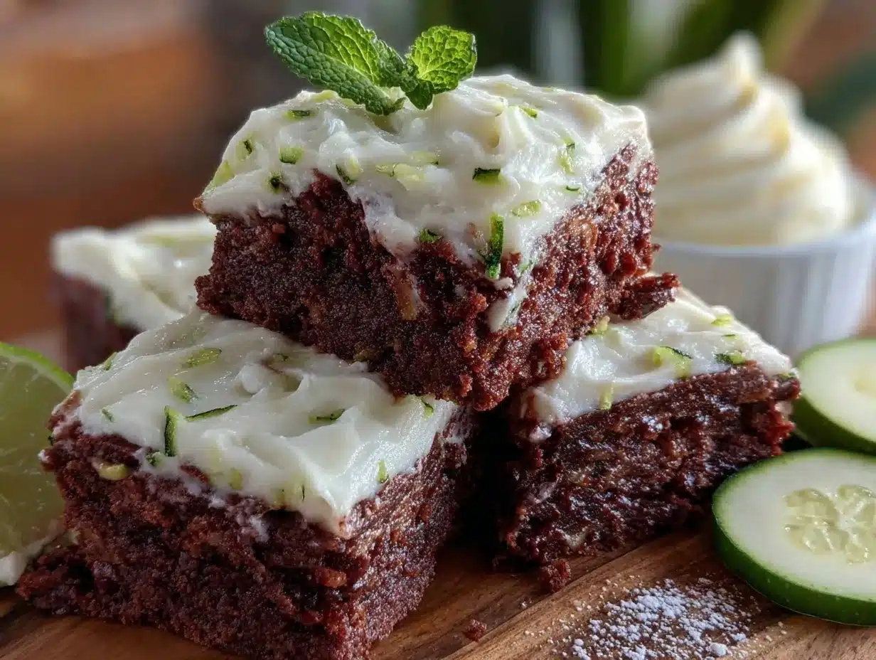 creamy zucchini brownies preparation steps
