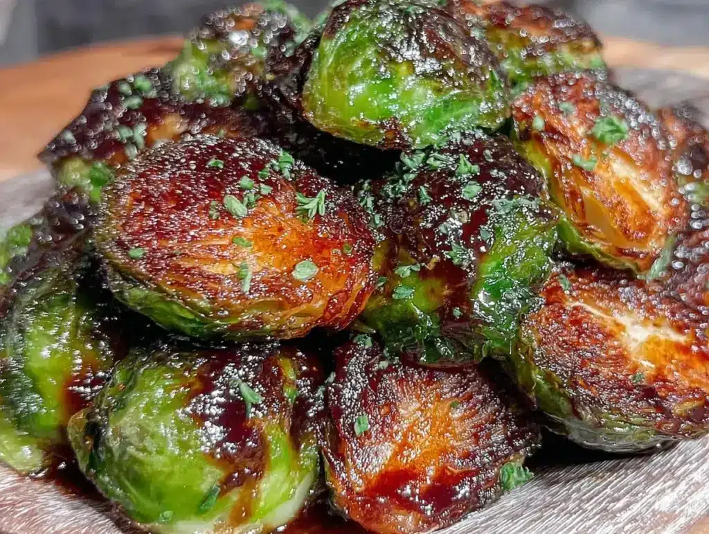 crispy air fryer brussels sprouts - featured image