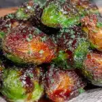 crispy air fryer brussels sprouts - featured image