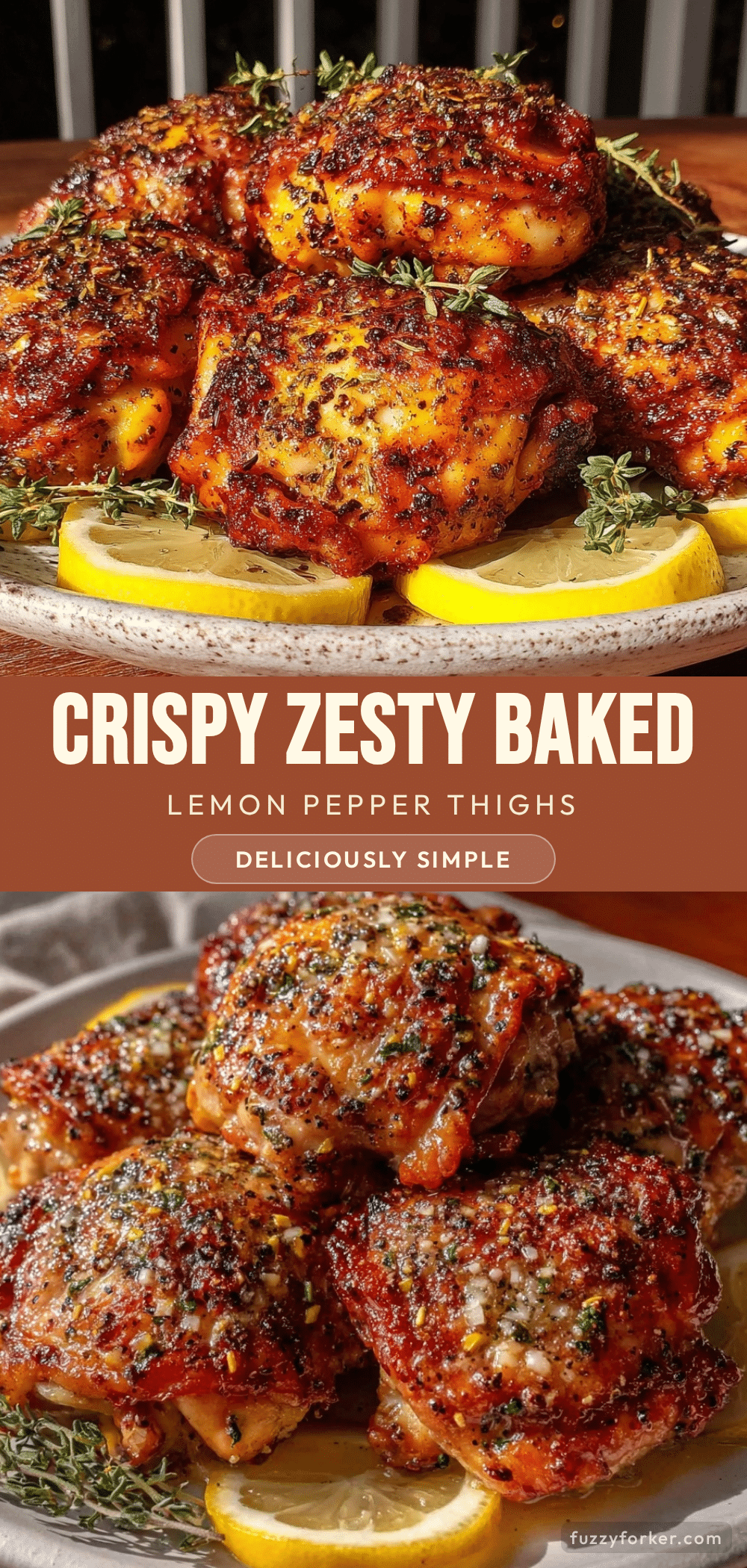 crispy baked lemon pepper chicken thighs recipe