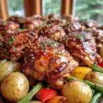 crispy bbq chicken sheet pan - featured image