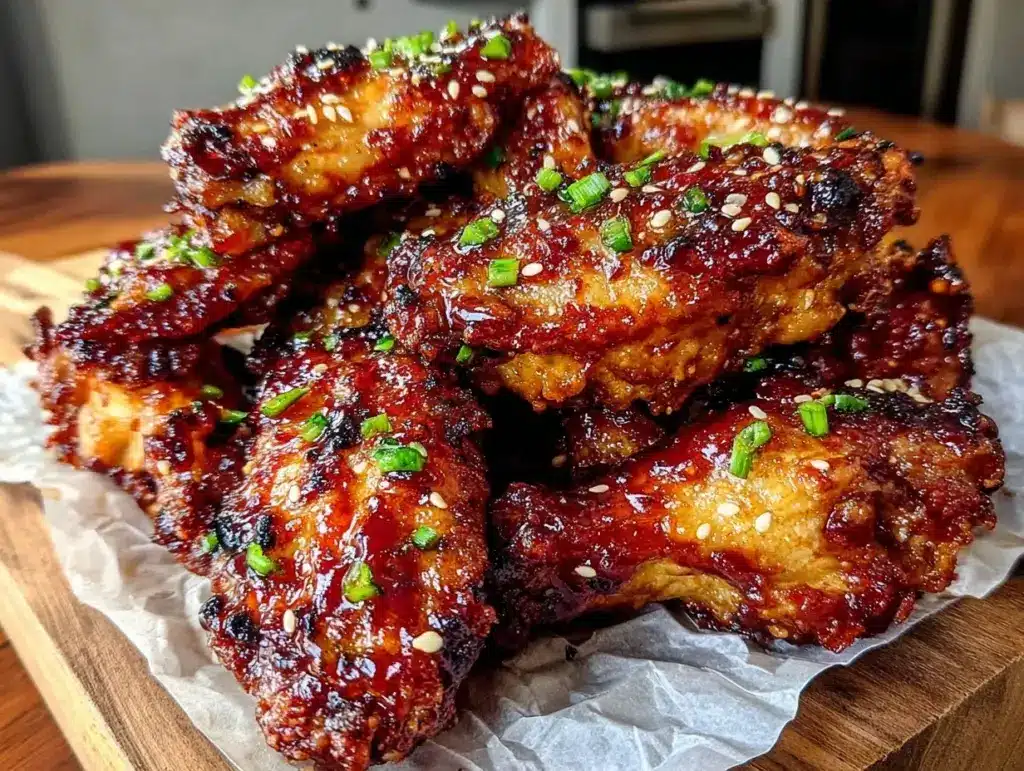 crispy firecracker fried chicken wings - featured image