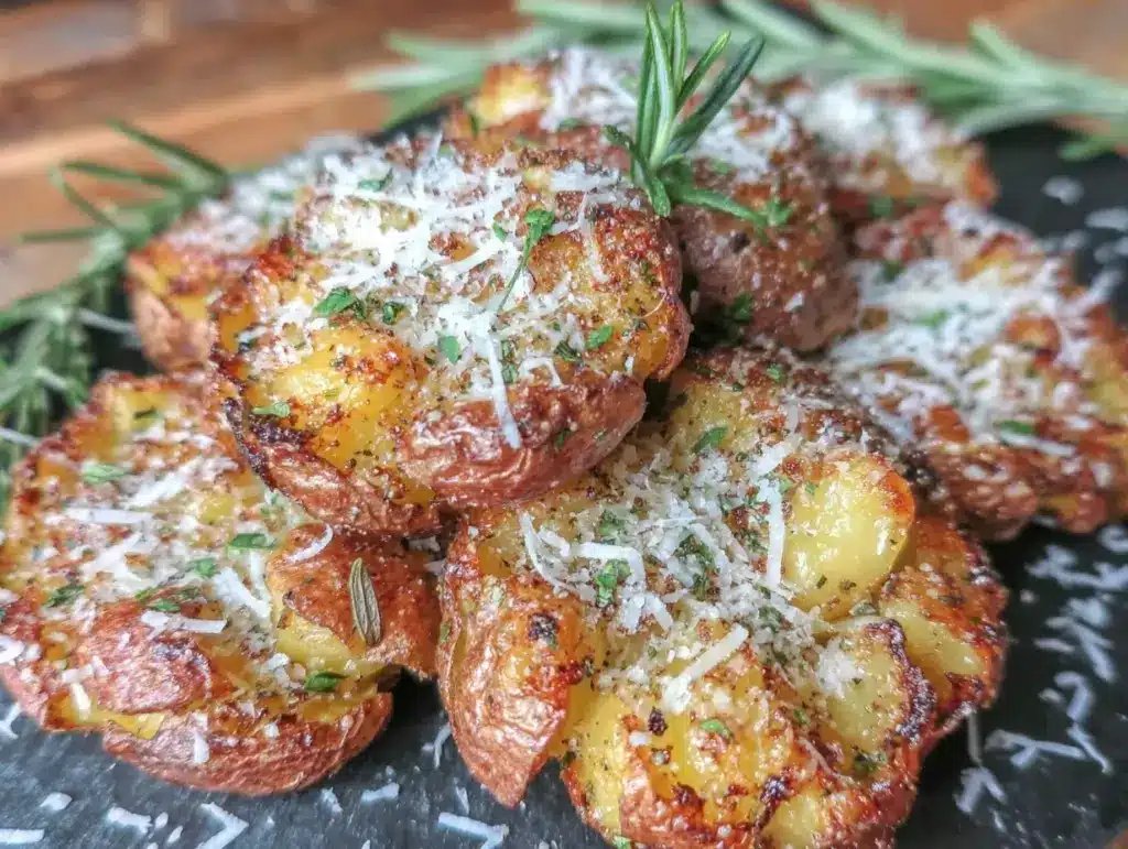 crispy smashed potatoes - featured image