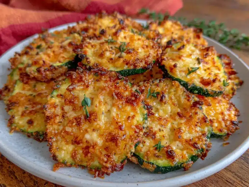 crispy zucchini parmesan crisps - featured image