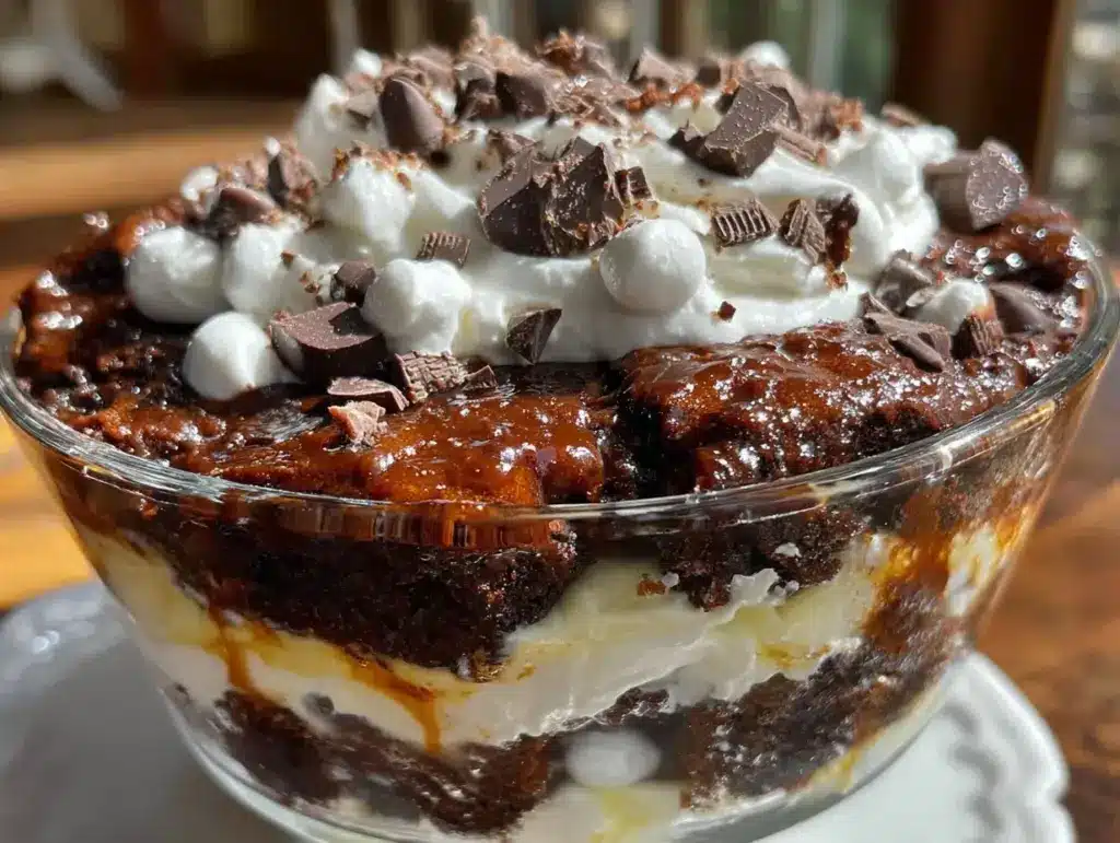 Death by Chocolate Brownie Trifle - featured image