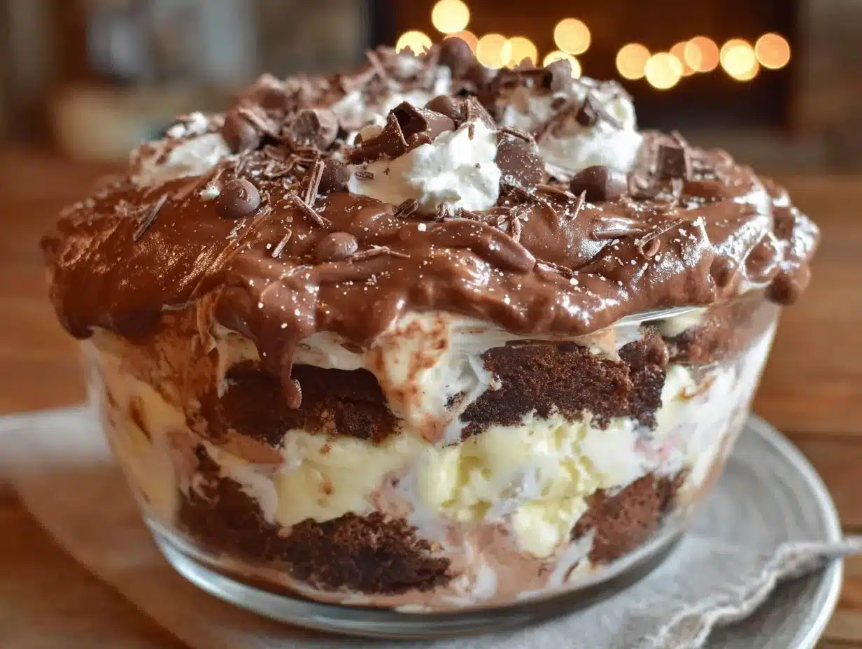Death by Chocolate Brownie Trifle preparation steps