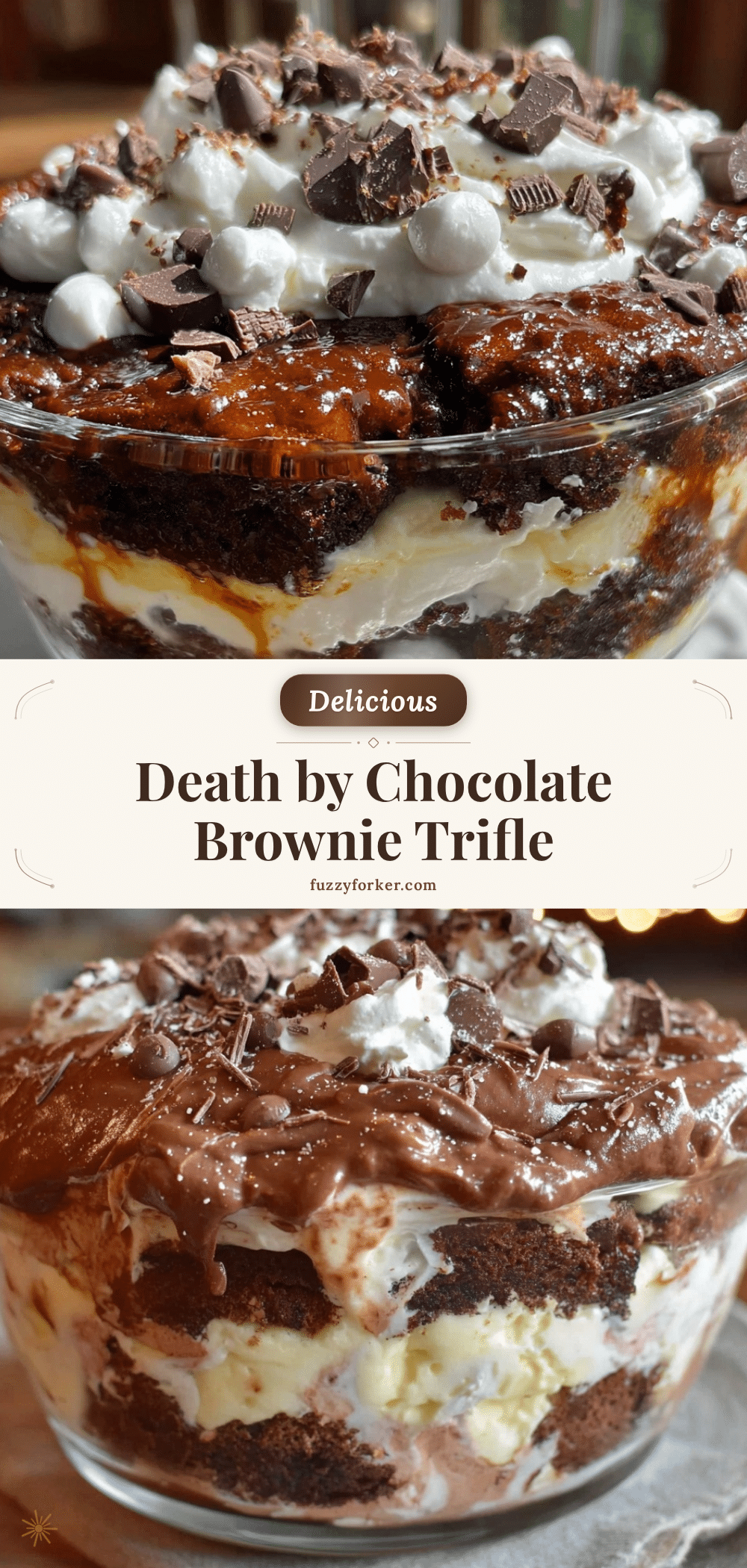 Death by Chocolate Brownie Trifle recipe