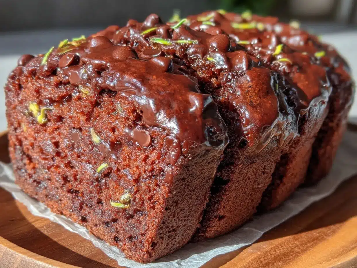 double chocolate chip zucchini bread preparation steps