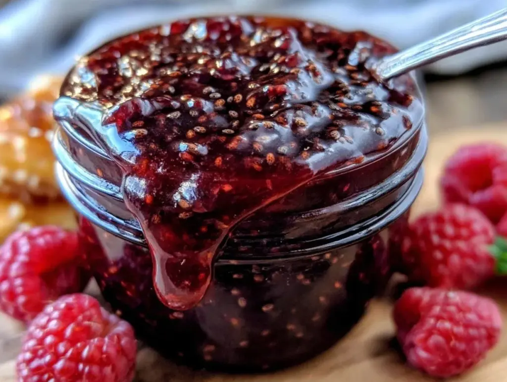 easy homemade raspberry jam - featured image