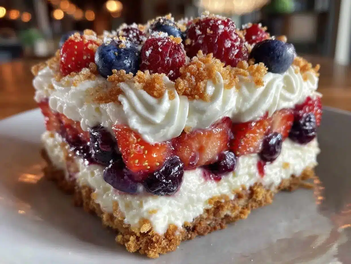 easy no bake patriotic icebox cake preparation steps