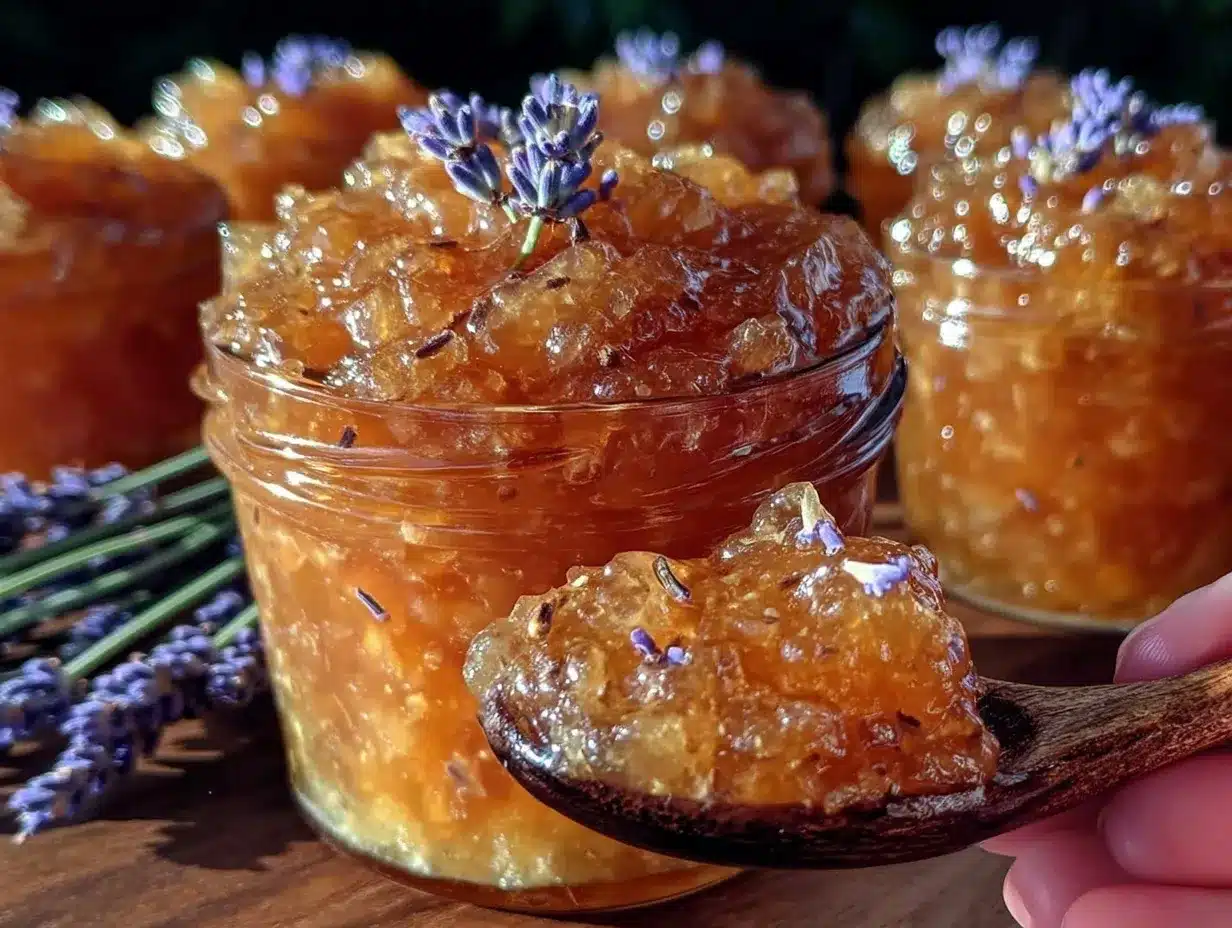 elegant apricot jam with lavender preparation steps